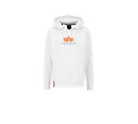 Alpha Industries Basic Big Logo Rubber Hoodie for Men Size 2XL - white