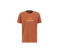 Alpha Industries Basic Big Logo Rubber T-Shirt for Men Size 2XL - hazel brown