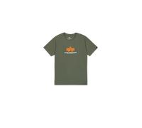 Alpha Industries Basic Big Logo Rubber T-Shirt for Men Size M - dark olive