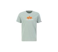 Alpha Industries Basic Big Logo Rubber T-Shirt for Men Size M - dusty green