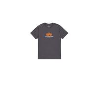 Alpha Industries Basic Big Logo Rubber T-Shirt for Men Size M - vintage grey