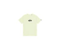 Alpha Industries Basic Big Logo Rubber T-Shirt for Men Size S - Arctic Lime