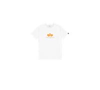Alpha Industries Basic Big Logo Rubber T-Shirt for Men Size XL - white