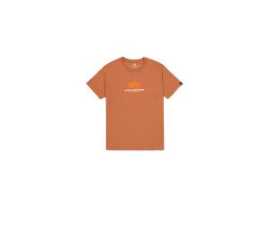Alpha Industries Basic Big Logo Rubber T-Shirt for Men Size XS - hazel brown