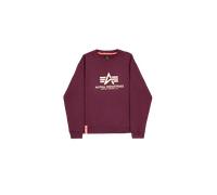 Alpha Industries Basic Big Logo Sweatshirt for Men Size L - dark cherry