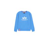 Alpha Industries Basic Big Logo Sweatshirt for Men Size L - mediteranian blue