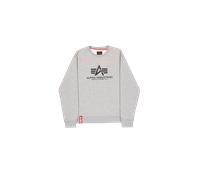Alpha Industries Basic Big Logo Sweatshirt for Men Size S - grey heather