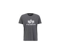 Alpha Industries Basic Big Logo T-Shirt for Men Size 3XL - charcoal heather/white