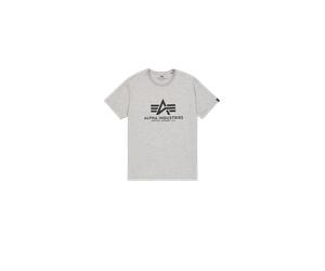 Alpha Industries Basic Big Logo T-Shirt for Men Size 3XL - grey heather