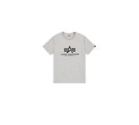 Alpha Industries Basic Big Logo T-Shirt for Men Size 5XL - grey heather