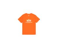 Alpha Industries Basic Big Logo T-Shirt for Men Size L - boost orange