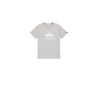 Alpha Industries Basic Big Logo T-Shirt for Men Size L - greyheather/white