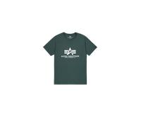 Alpha Industries Basic Big Logo T-Shirt for Men Size L - navy green