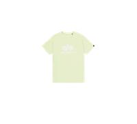 Alpha Industries Basic Big Logo T-Shirt for Men Size S - Arctic Lime