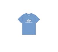 Alpha Industries Basic Big Logo T-Shirt for Men Size S - mediteranian blue