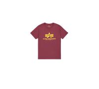 Alpha Industries Basic Big Logo T-Shirt for Men Size XL - burgundy