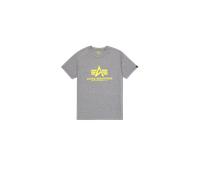 Alpha Industries Basic Big Logo T-Shirt for Men Size XS - charcoal heather