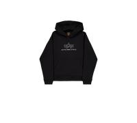 Alpha Industries Basic Big Logo TPU Hoodie for Men Size M - black/chrome