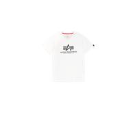 Alpha Industries Basic Big Logo V-Neck T-Shirt for Men white
