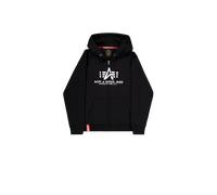 Alpha Industries Basic Big Logo Zip Hoodie for Men Size 3XL - black