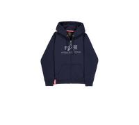 Alpha Industries Basic Big Logo Zip Hoodie for Men Size XL - rep.blue