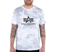 Alpha Industries Basic Camo T-Shirt for Men, White, XL