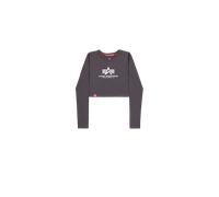 Alpha Industries Basic Cropped Longsleeve Women Longsleeves for Women Size S - vintage grey
