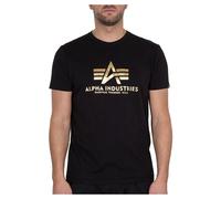 Alpha Industries Basic Foil Print Short Sleeve T-shirt Black 3XL Men