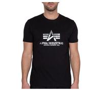 T-shirt Alpha Industries Basic Foil Print Noir 2XL
