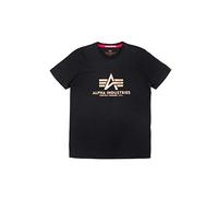 Alpha Industries Basic Foil Print T-Shirt for Men Black/Gold
