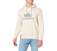 Alpha Industries Basic Hoody Hooded Sweat for Men Jet Stream White