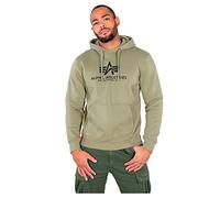 Alpha Industries Basic Hoody Hooded Sweat for Men Olive