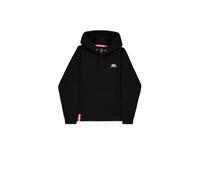 Alpha Industries Men's Basic Hoody Small Logo Hooded Sweat Sweatshirt, Black, XS