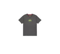 Alpha Industries Basic Mid Logo T-Shirt for Men Size XL - vintage grey