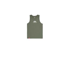 Alpha Industries Basic Mid Logo Tank Tanks for Men Size M - dark olive