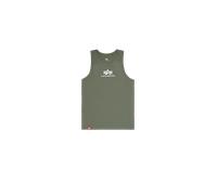 Alpha Industries Basic Mid Logo Tank Tanks for Men Size S - dark olive