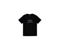 Alpha Industries Basic Mid Logo TPU T-Shirt for Men Size XL - black/chrome