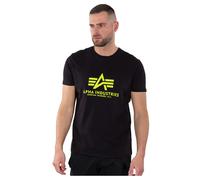 Alpha Industries Basic Neon Print Short Sleeve T-shirt Black S Men