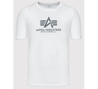 Alpha Industries Basic Reflective Print T-Shirt, white, size S for Men