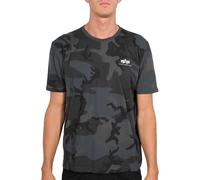 Alpha Industries Basic Small Logo Camo Short Sleeve T-shirt Black,Grey M Men