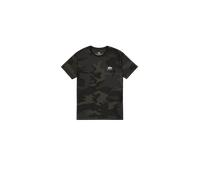 Alpha Industries Basic Small Logo Camo T-Shirt for Men Size M - black camo