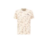 Alpha Industries Basic Small Logo Camo T-Shirt for Men Size XS - sand camo