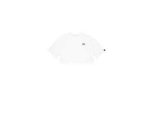 Alpha Industries Basic Small Logo Cropped PP T-Shirt Women for Women Size S - white