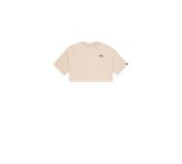 Alpha Industries Basic Small Logo Cropped PP T-Shirt Women for Women Size XS - organic beige