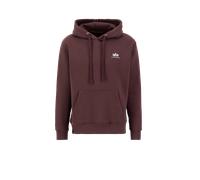 Alpha Industries Basic Small Logo Hoodie for Men Size L - deep maroon