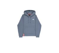 Alpha Industries Basic Small Logo Hoodie for Men Size L - denim blue