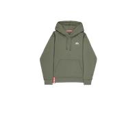 Alpha Industries Basic Small Logo Hoodie for Men Size M - dark olive