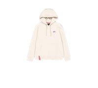 Alpha Industries Basic Small Logo Hoodie for Men vintage white