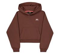 Alpha Industries Basic Small Logo Hoodie Women's Sweatshirt - Powder Brown
