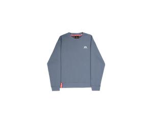 Alpha Industries Basic Small Logo Sweatshirt for Men Size M - denim blue